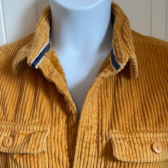 Sun + Stone Owen Wide Wale Corduroy Jacket Lined with Fur Pile, Size S - Picture 4 of 10